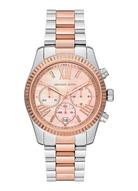 michael kors horloge dames zilver steentjes winzerplaat|Horloge Lexington met siersteentjes, zilverkleurig en petite.